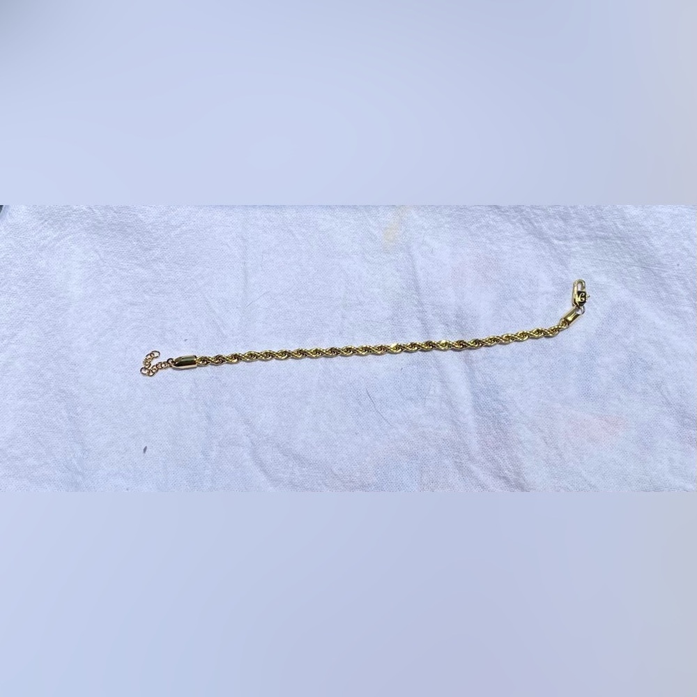 Gold Rope Bracelet, 4mm